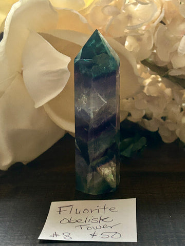 Fluorite Obelisk Tower #8