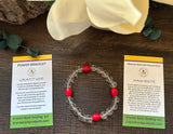 Power Bracelet Gratitude- Dyed Red Magnesite