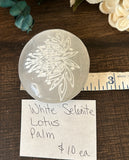 Selenite Palm with Lotus