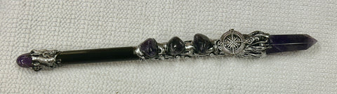 Amethyst Compass Magic Wand