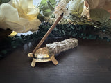 Turtle Brass Incense Holder