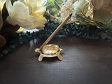 Turtle Brass Incense Holder