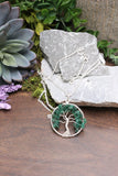 Stone Chip Tree Necklace - Aventurine